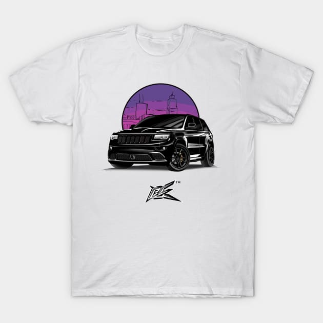 jeep cherokee srt8 black T-Shirt by naquash